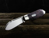CLM Custom Teardrop Purple Giraffe Bone Custom Knife