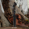 Kizer Hissbite Damast Fixed Blade