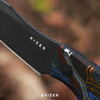 Kizer Hissbite Damast Fixed Blade