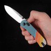 Knafs Lander 3 Good Vibes G10 Stonewashed Folding Knife