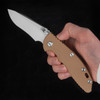 Hinderer NF Recurve Coyote G10 Stonewashed Folding Knife