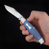 Jack Wolf Knives Stockman Smooth Blue Bone Folding Knife