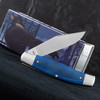 Jack Wolf Knives Stockman Smooth Blue Bone Folding Knife