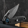 Fox Edge Crew Clip Point G10 Blackwashed Folding Knife Black