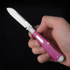 Jack Wolf Knives Eureka Smooth Purple Bone Folding Knife