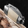 Andre De Villiers Impi Damascus White Micarta Folding Knife
