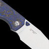 Kizer Wharning Vortex Blue Micarta Folding Knife