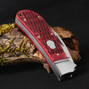 RoseCraft Clinch River Swayback Red Picked Bone Folding Knife