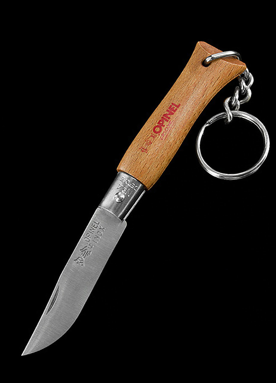 Opinel Beech INOX Keyring