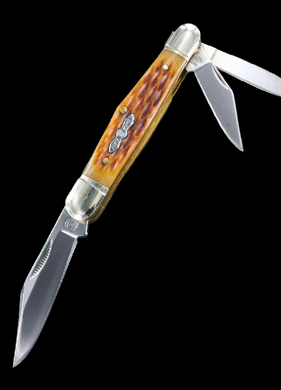 Rough Rider Whittler Amber Jigged Bone