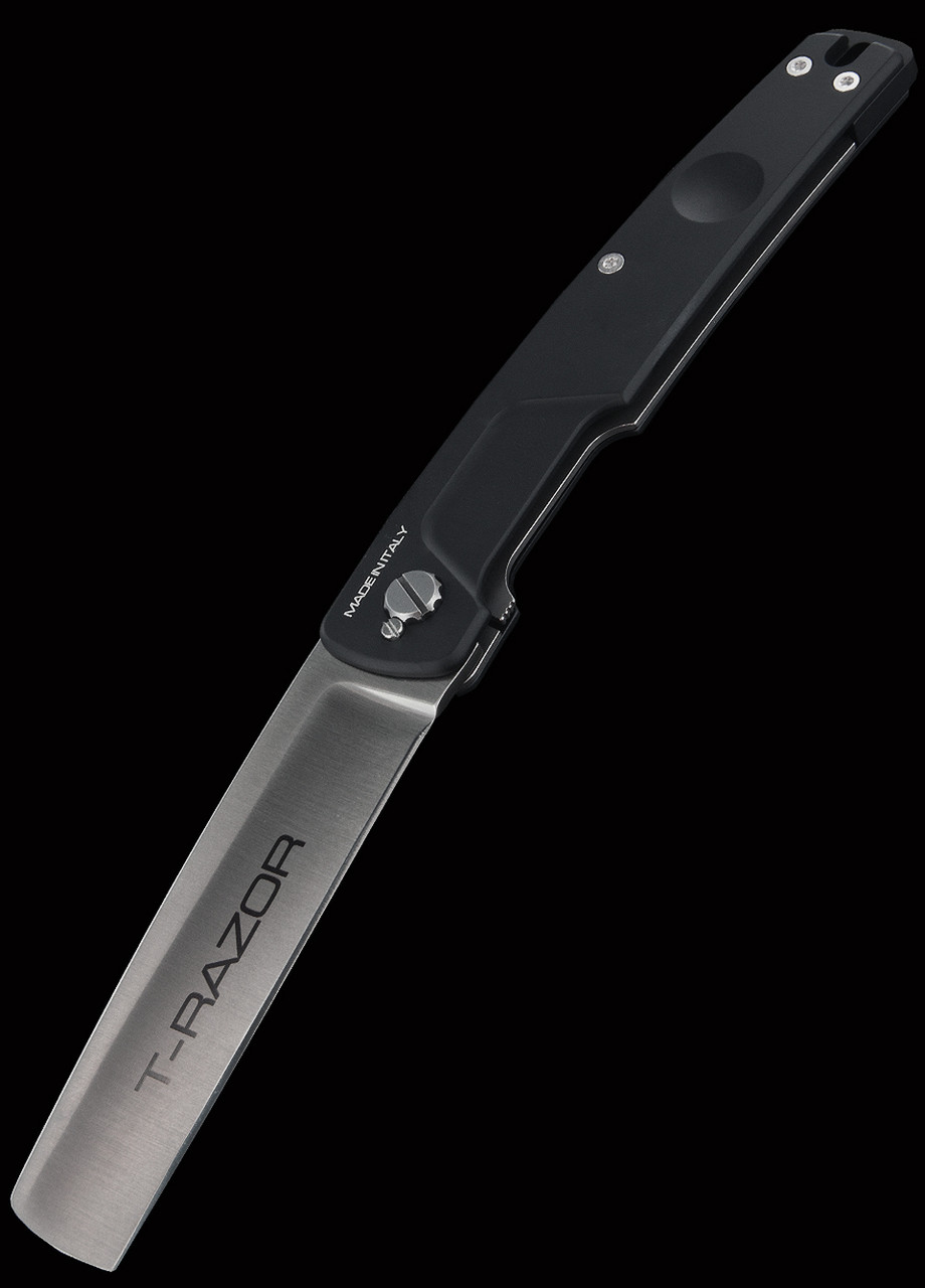 Extrema Ratio T-RAZOR Taschenmesser – Schwarz, N690 Stahl, Eloxiertes Aluminium, 24,3 Cm Gesamtlänge