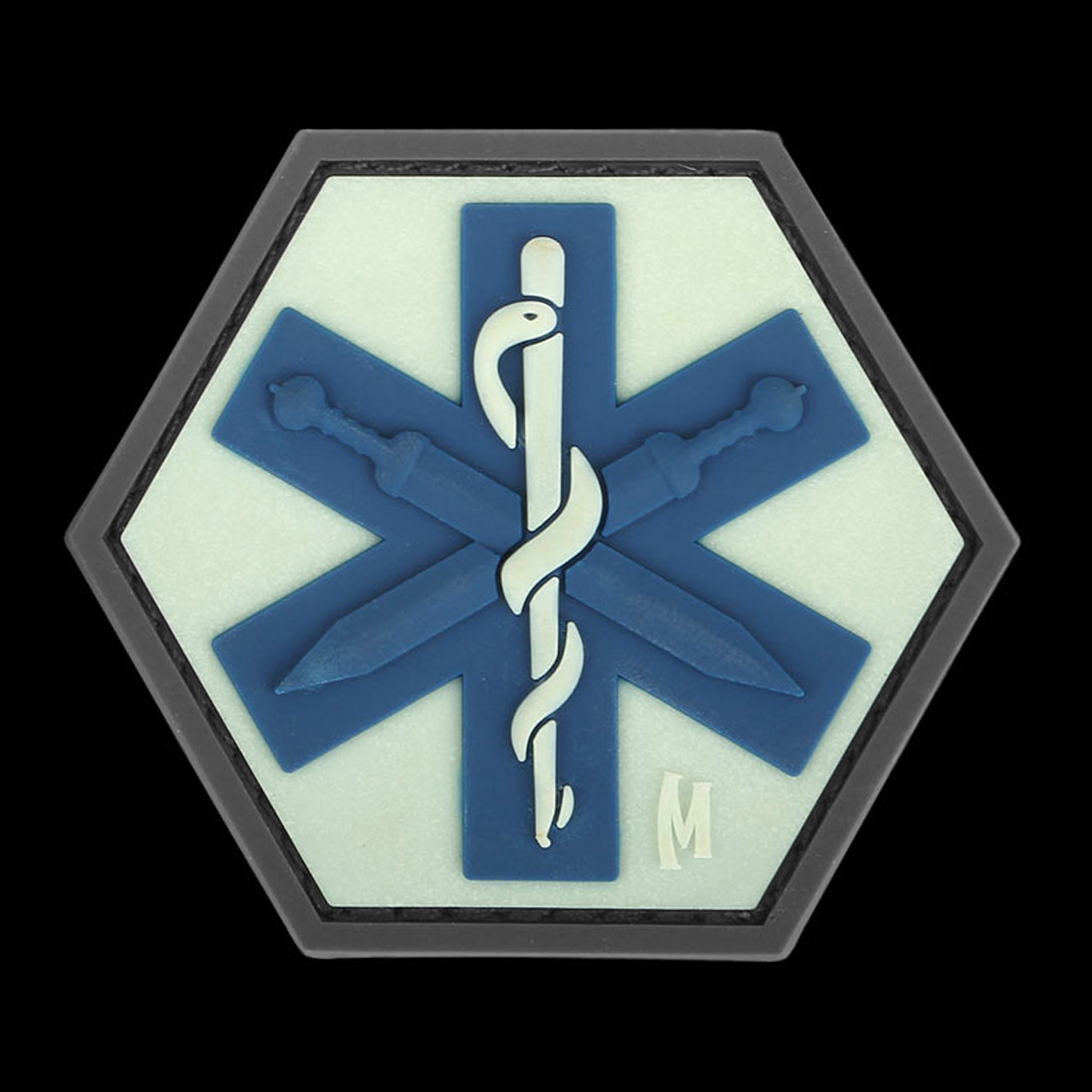 Maxpedition Medic Gladii - Toppa Morale In Gomma PVC 3D, 5,9 X 5,1 Cm, Con Gancio E Foglio Protettivo