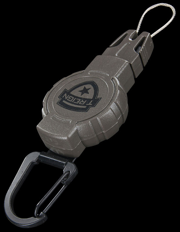 T-REIGN(ティーレイン) Gear Tether キーリール ロック機能付き カラビナタイプ Large ブラック (ブラック) Gear  Tether キーリール Large カラビナタイプ ネコポス便対応