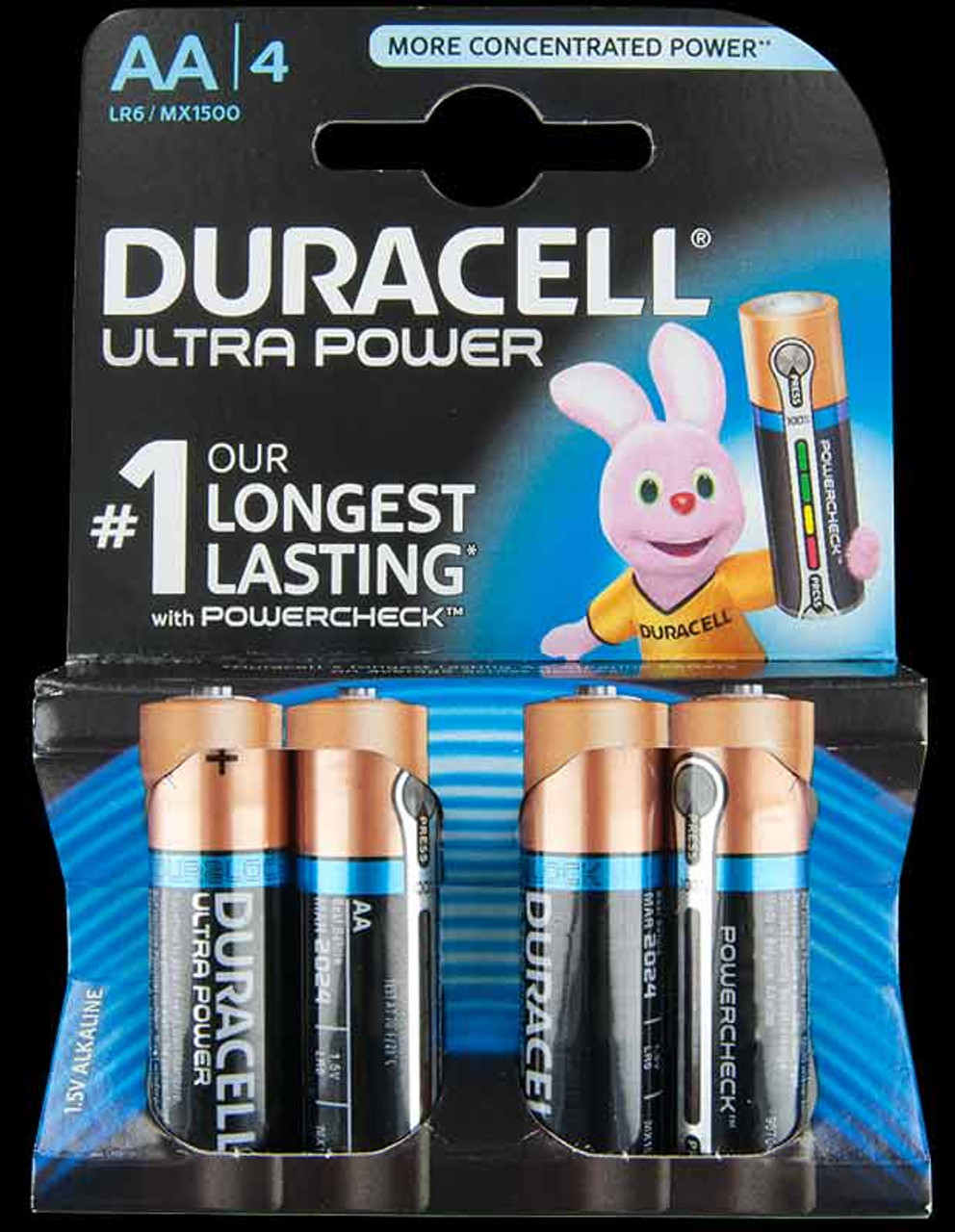 DURACELL Piles Ultra Power MX1500 Mignon AA LR6 blister de 4