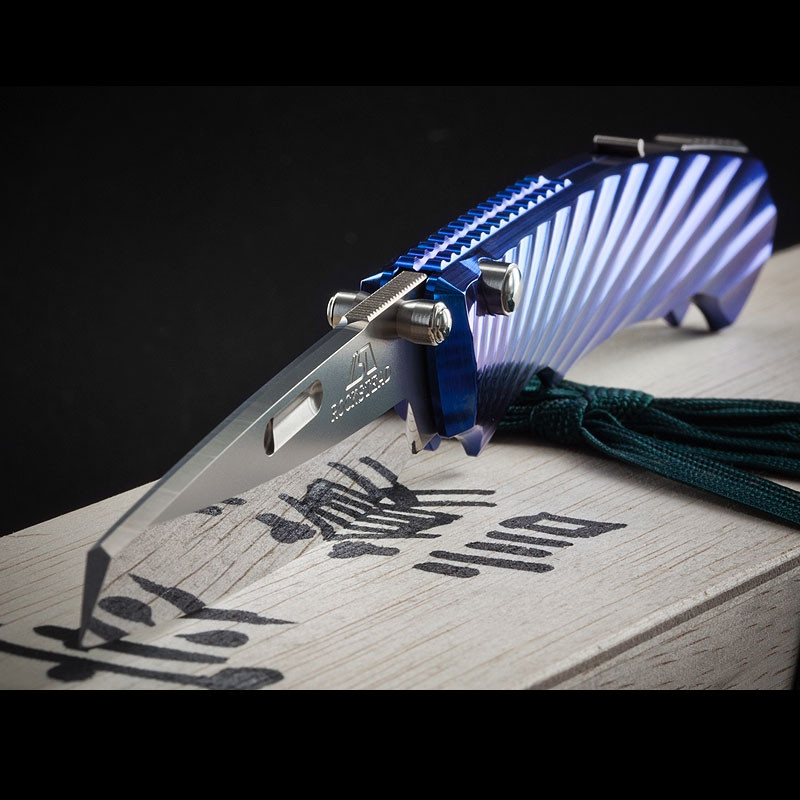 Rockstead Ryo H ZDP Blue Folding Knife