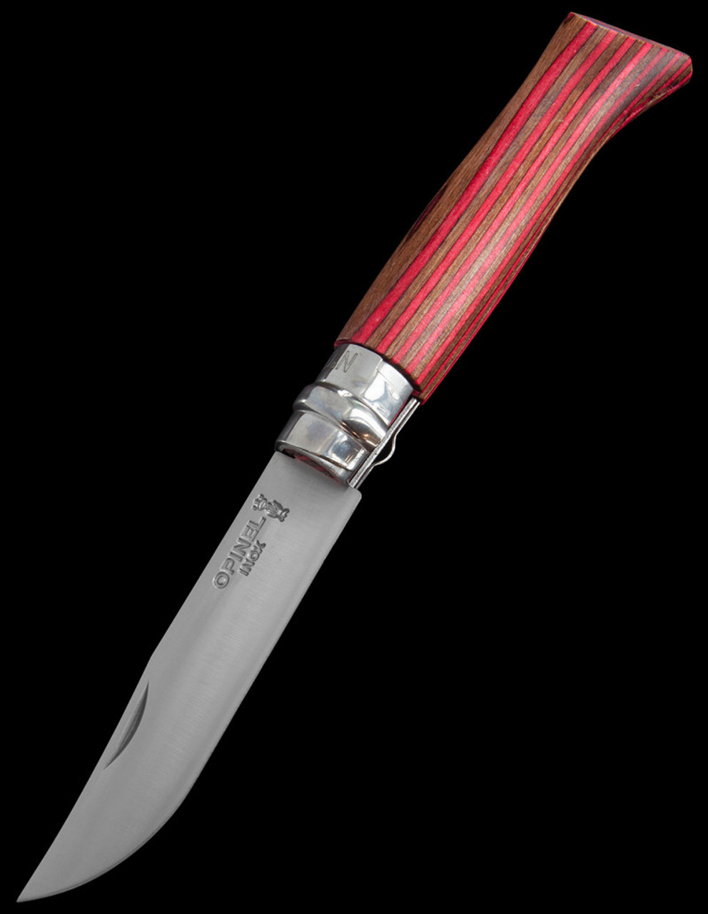 Opinel No.8 Laminated Birch Red Folding Knife