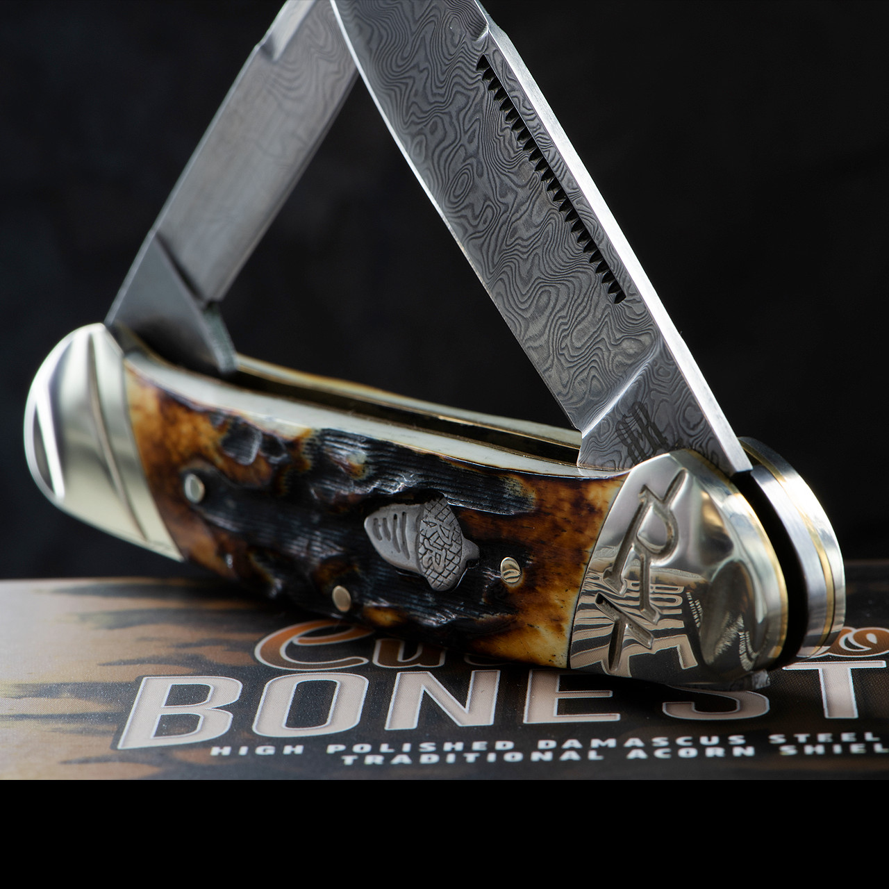 Rough Rider Canoe Cinnamon Stag Damascus