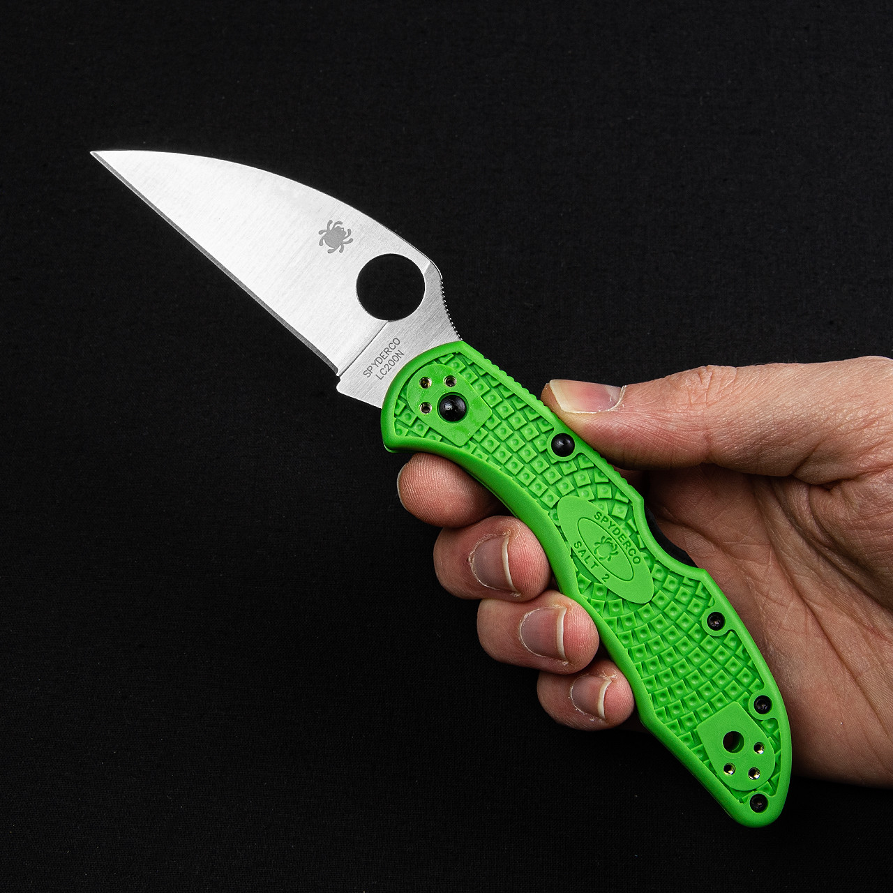 Spyderco Salt 2 Wharncliffe Green Folding Knife