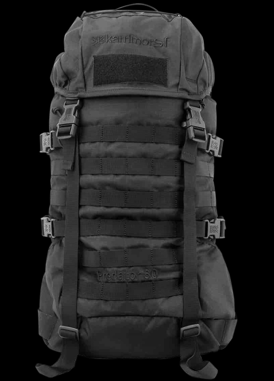 バッグ karrimor sf Pradator 30 modular BLACK Karrimor SF Predator 30 Litre Rucksck Black - Free Delivery