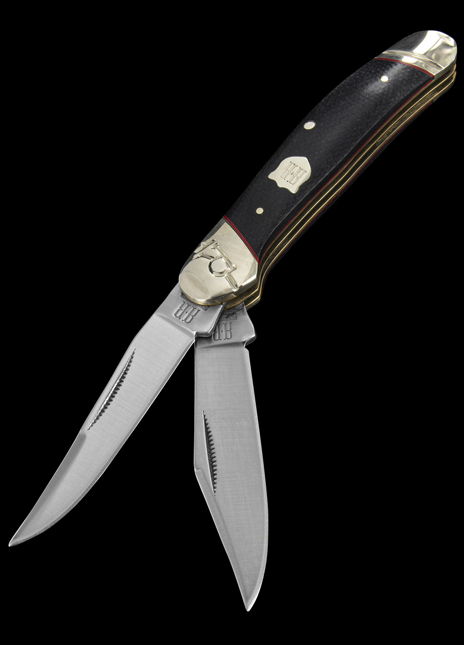 Rough Rider Highland BLACK MICARTA COPPERHEAD Folding Knife