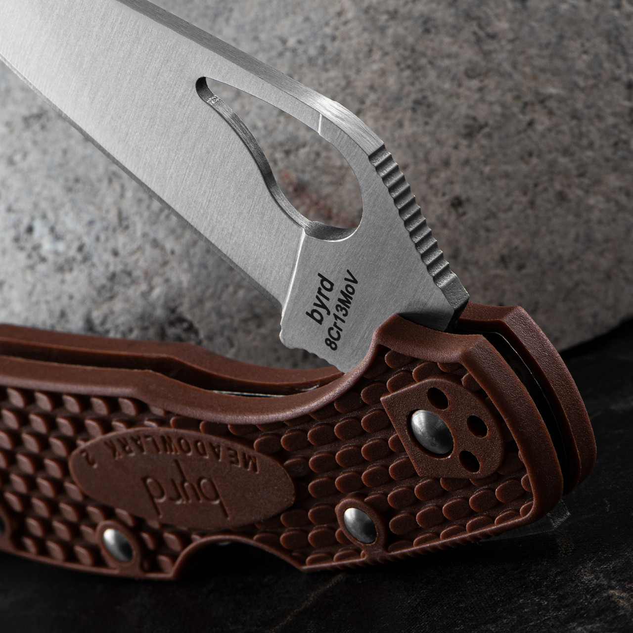 Byrd Meadowlark 2 PE Brown Steel Knife | Heinnie Haynes