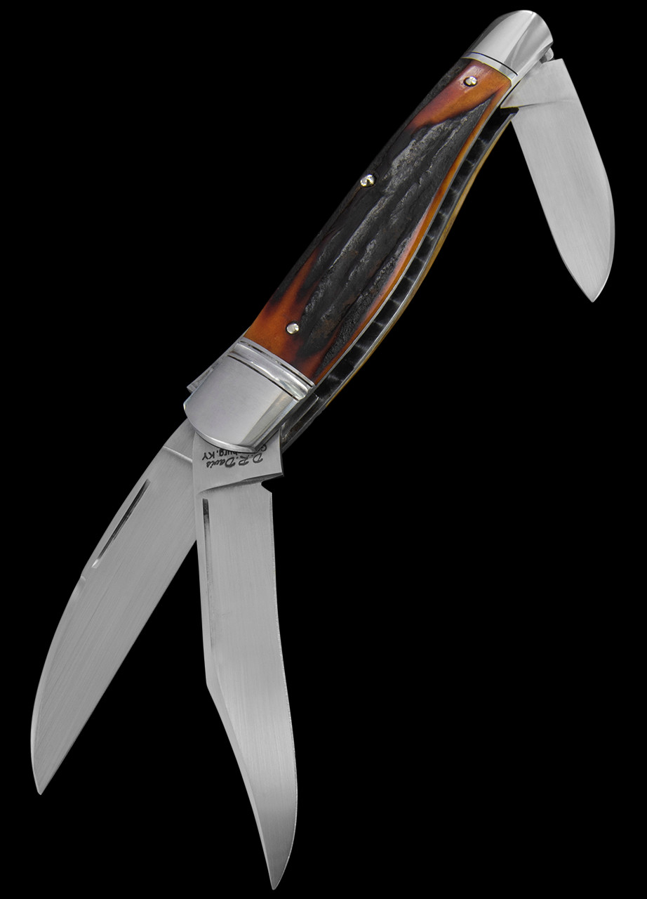 D.R. Davis Custom Three Blade Whittler Folding Knife