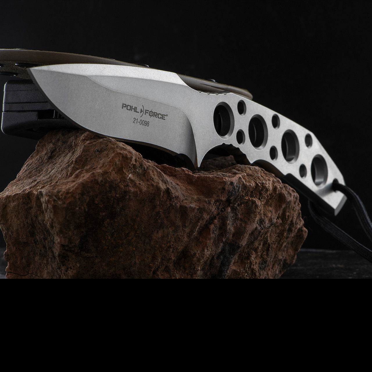 Pohl Force Charlie Three SW Gen2 – Robustes Feststehendes Messer Mit Kydex-Scheide, D2-Stahl