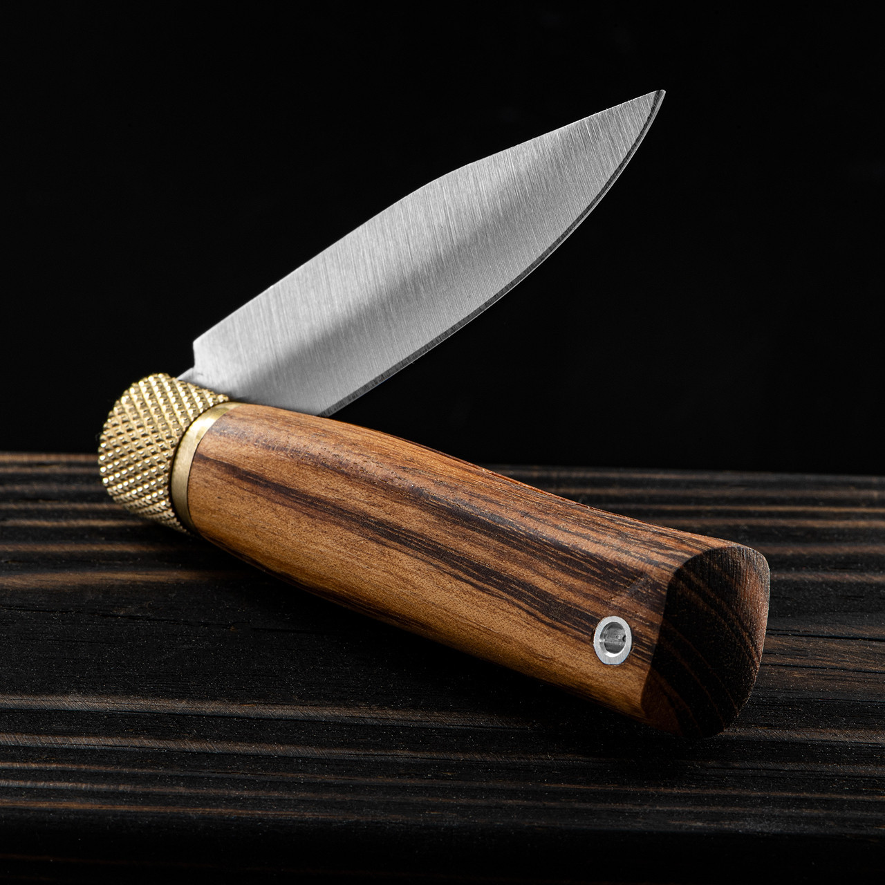 Jose da Cruz Clip Tigerwood INOX Folding Knife