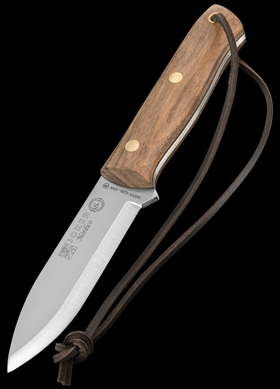 Joker BS9 Nordico Bushcraft Fixed Blade Knife - Walnut