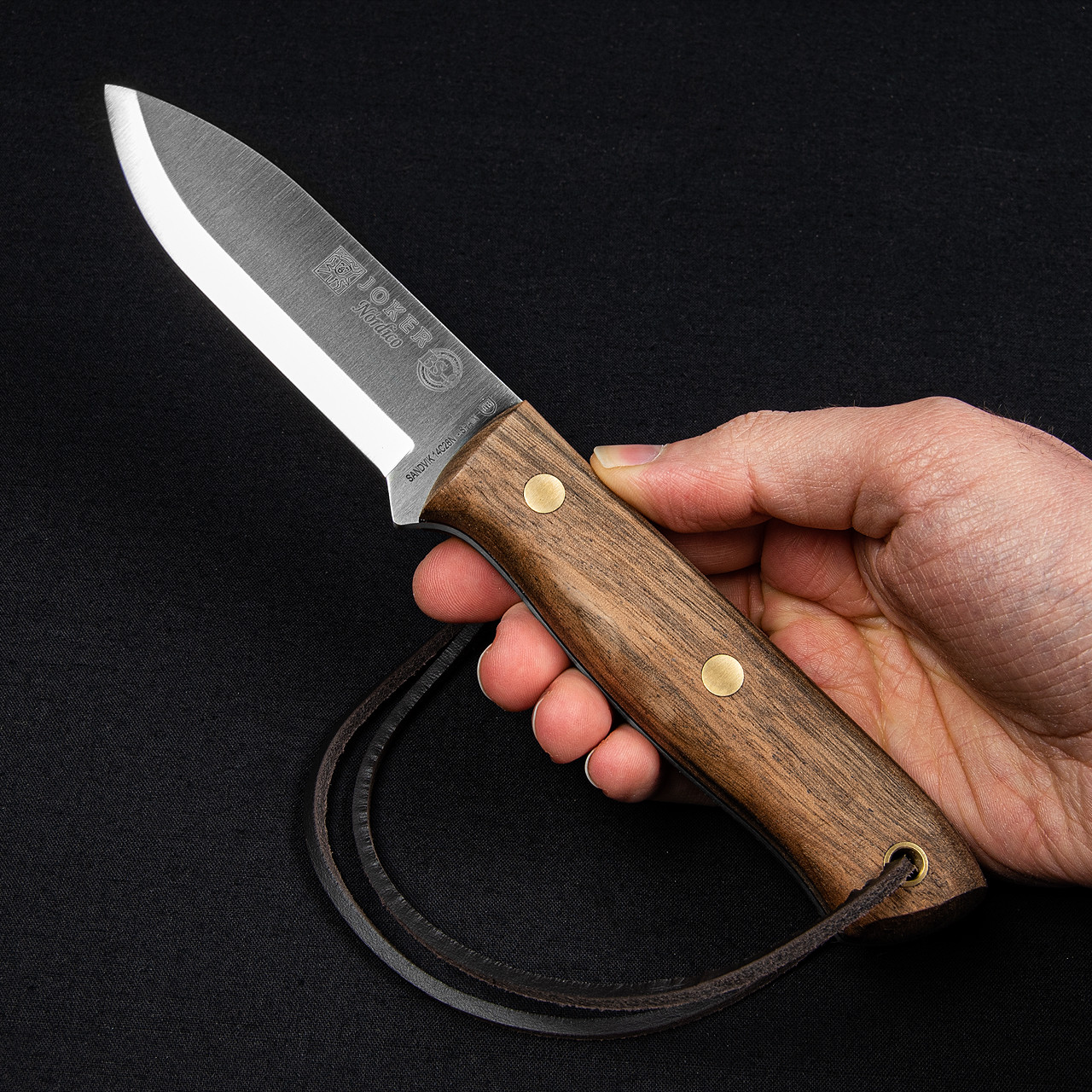 Joker BS9 Nordico Bushcraft Fixed Blade Knife - Walnut