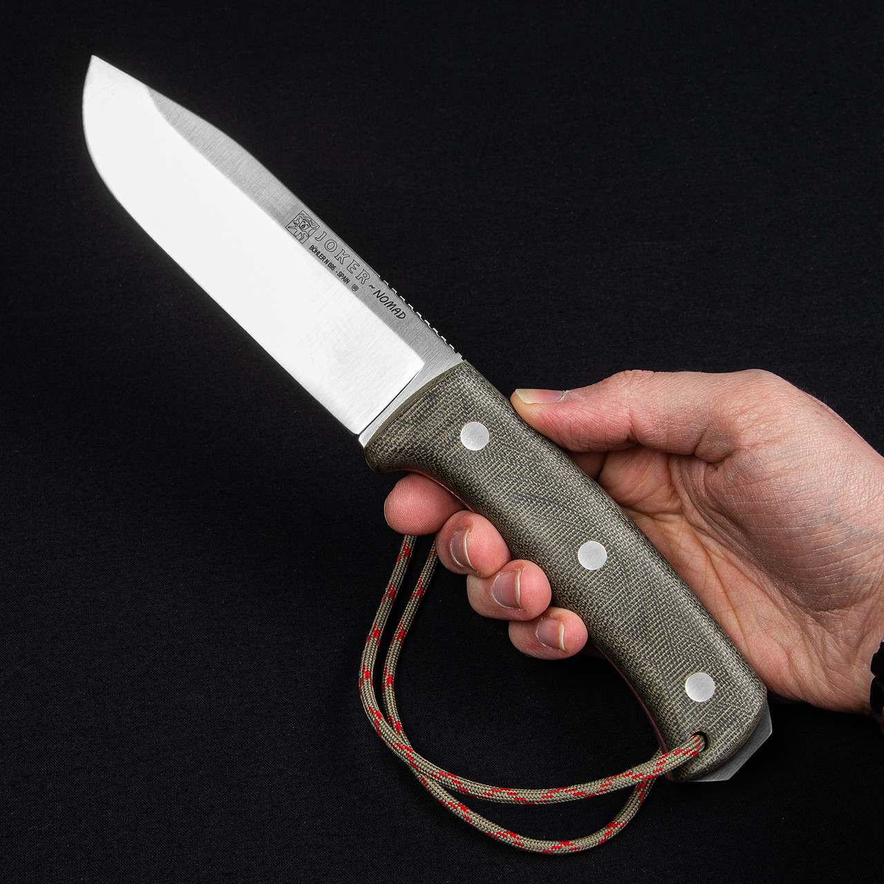 Joker Nomad - Micarta 12.7cm Bushcraft & Survival Fixed Blade Knife