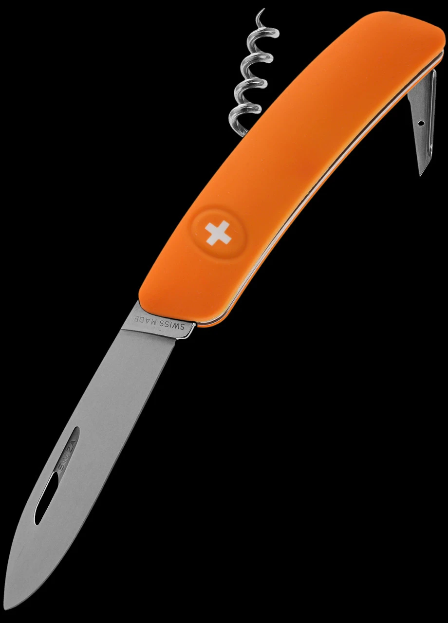 SWIZA FILIX D01 Coltello Svizzero - 6 Funzioni, Lama In Acciaio 440 Con Blocco, Impugnatura Antiscivolo Arancione - 4