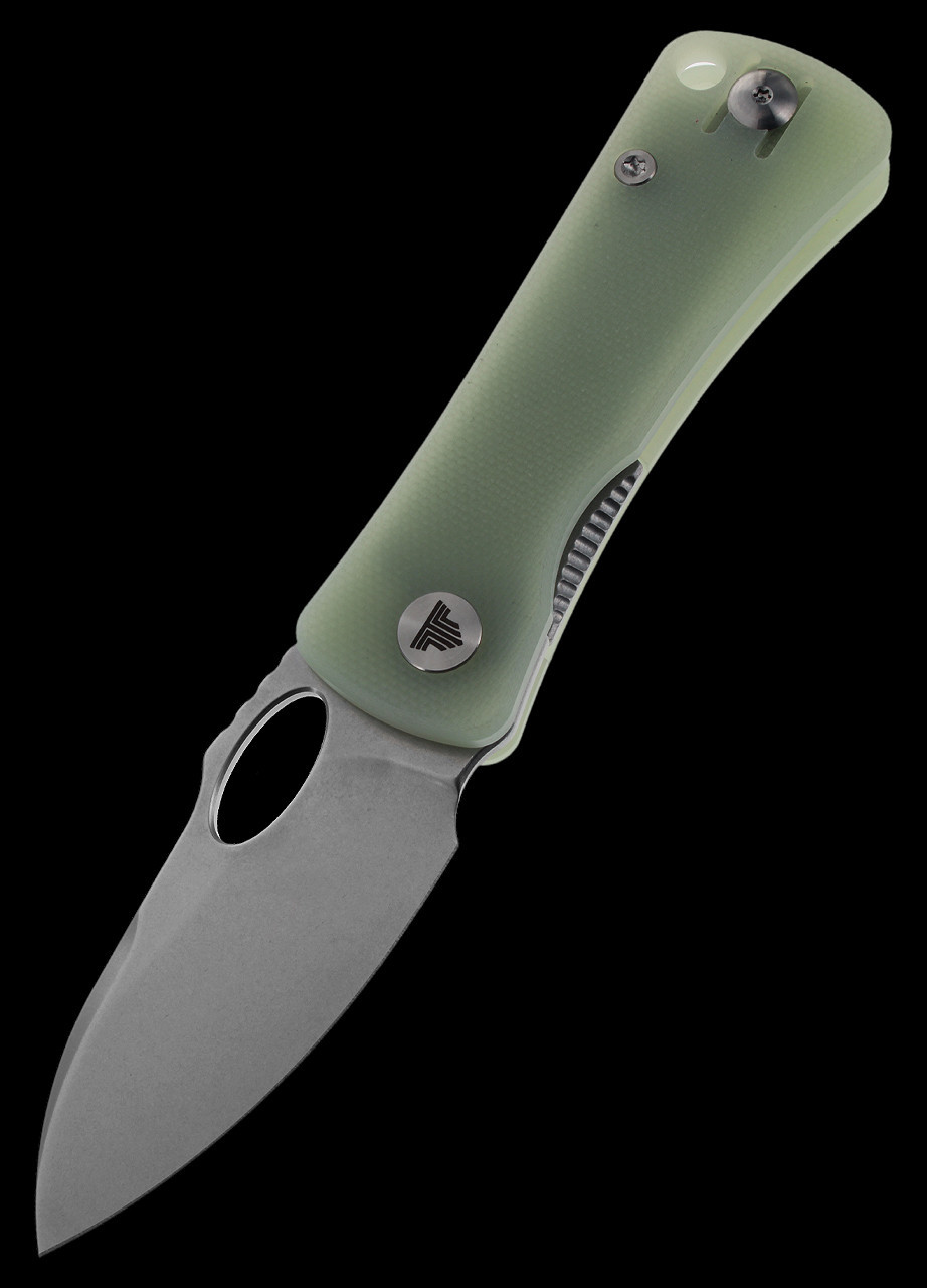 Trivisa Andromeda Linerlock Jade Folding Knife | Heinnie Haynes