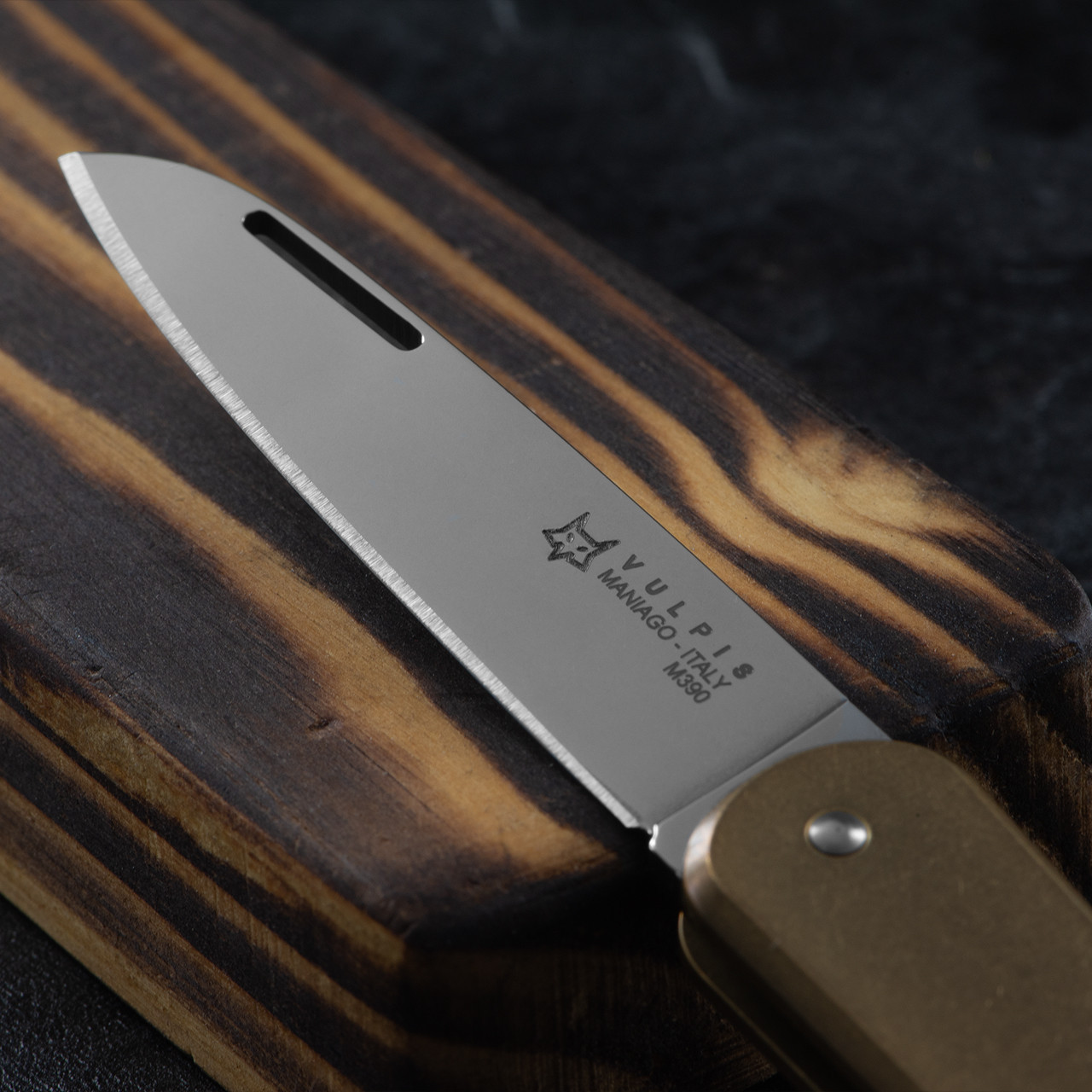 Fox Vulpis 1 Brass Penknife Folding Knife | Heinnie Haynes