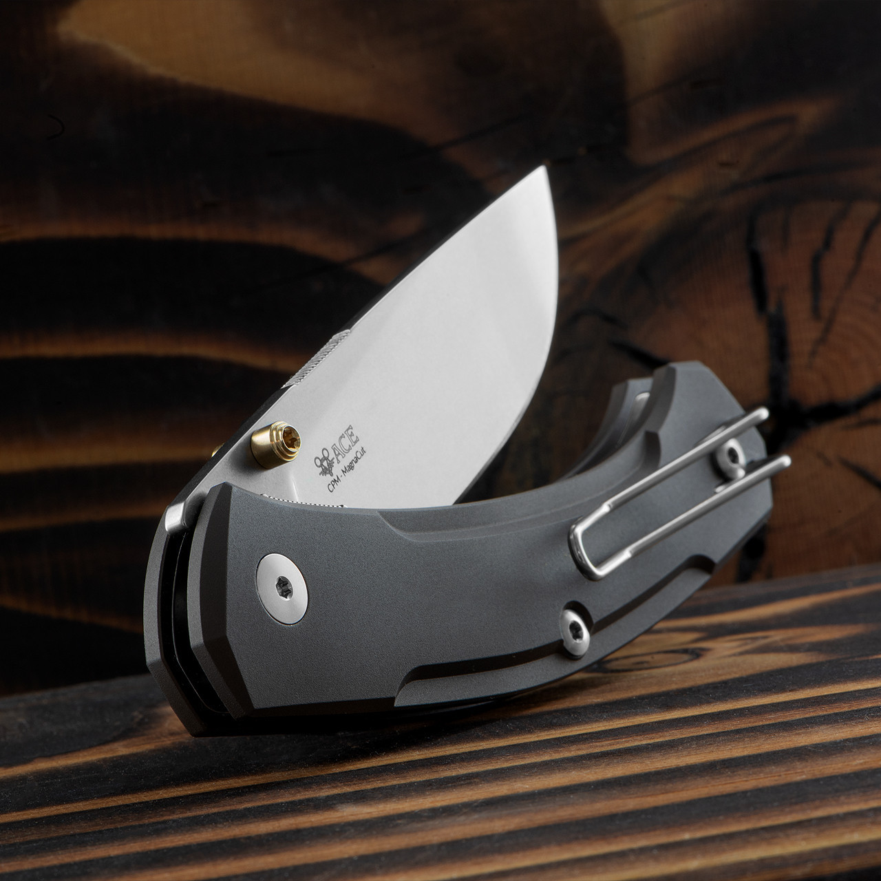 GiantMouse Ace Iona V2 Bronze Aluminium Folding Knife | Heinnie Haynes