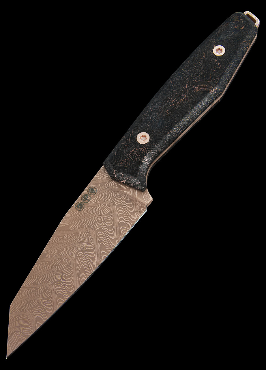 Boker AK1 Reverse Tanto Damast Fixed Blade | Heinnie Haynes