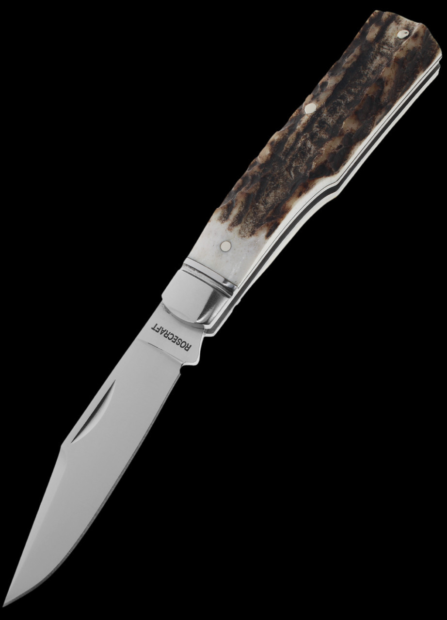Rosecraft Savage Creek Gunstock Stag Folding Knife | Heinnie Haynes