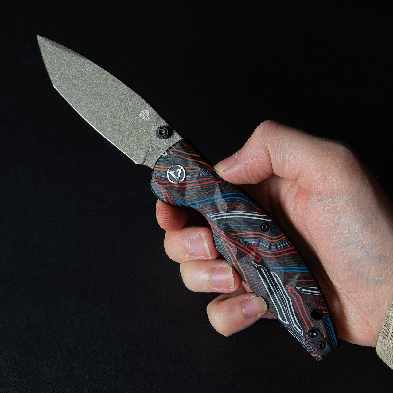 QSP Turtle Punk G10 Colourful Champagne Folding Knife | Heinnie Haynes