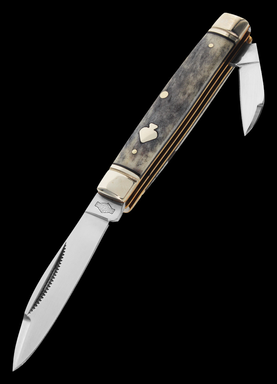 Rough Rider Black Appaloosa Capital Intern Folding Knife | Heinnie