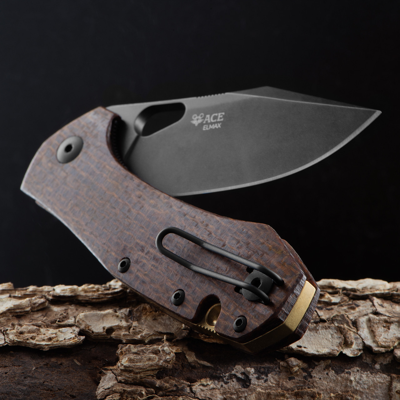 GiantMouse Ace Atelier Micarta Folding Knife | Heinnie Haynes