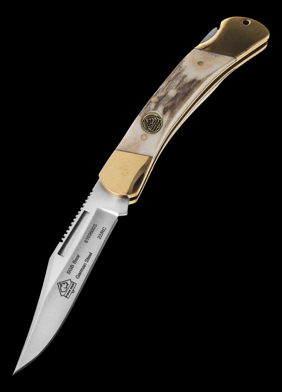 Puma SGB Bear Stag Folding Knife | Heinnie Haynes