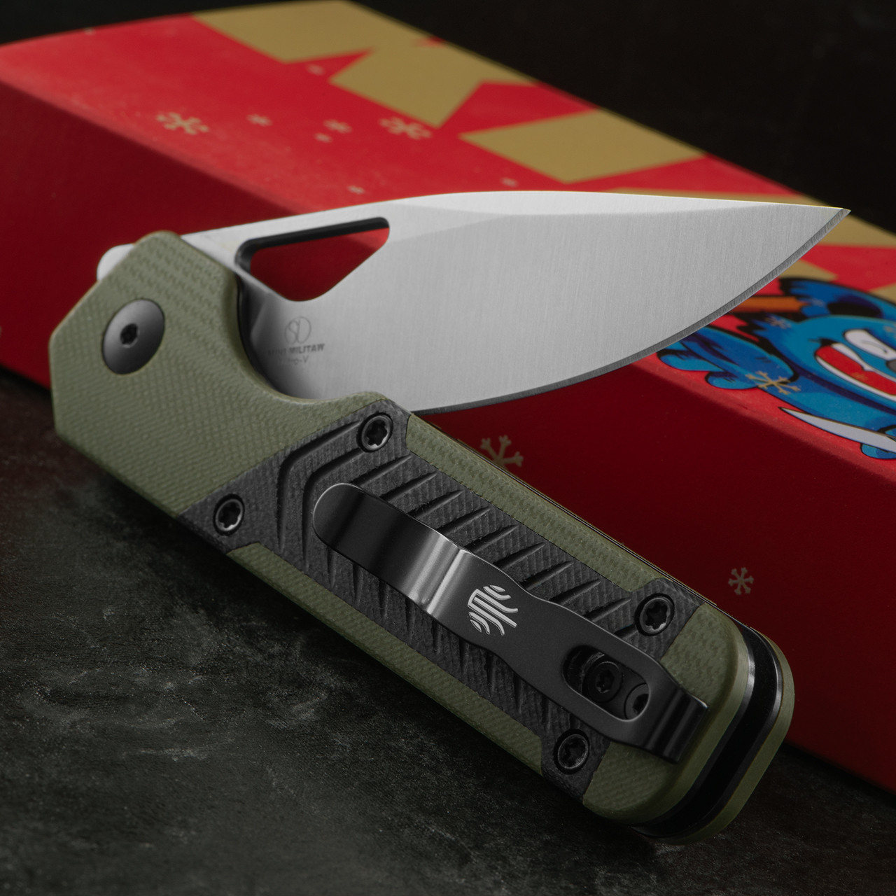 minimini　ニュースキン製品 Kizer Mini Militaw Green & Black G10 | Heinnie Haynes