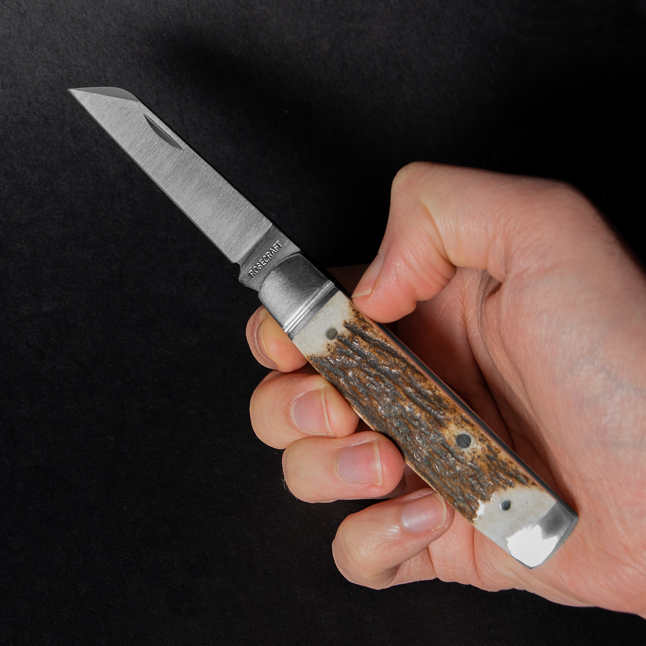 Rosecraft Sweetwater Creek Senator Stag Folding Knife | Heinnie Haynes