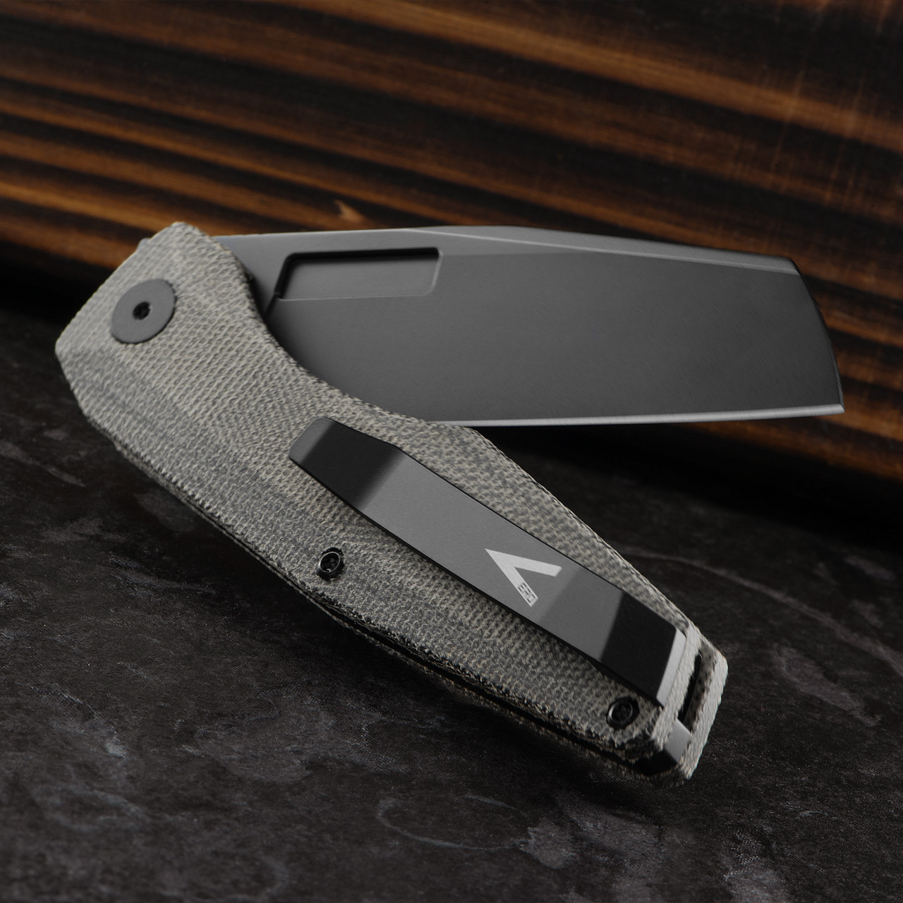 Vero Engineering Axon Micarta Folding Knife | Heinnie Haynes