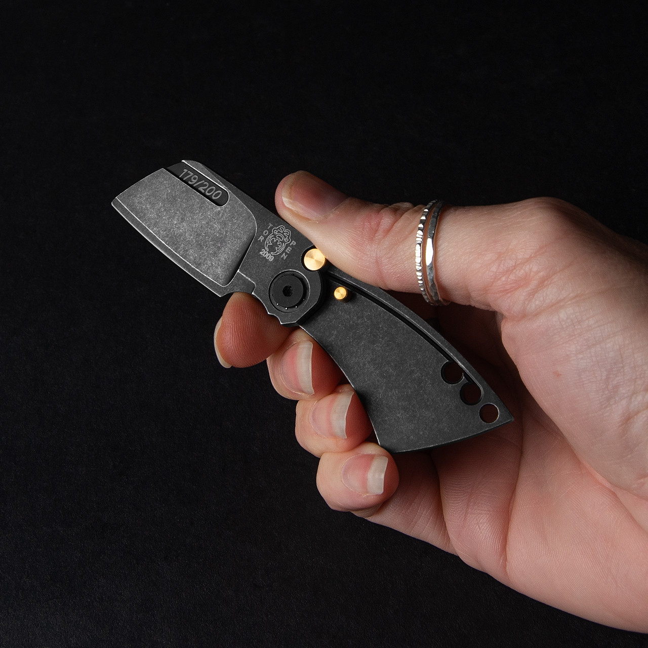 Max Knives X Torpen Black Folding Knife | Heinnie Haynes