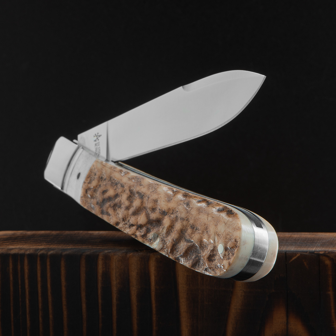 RoseCraft Nolichucky Jack Folding Knife | Genuine Red Deer Stag