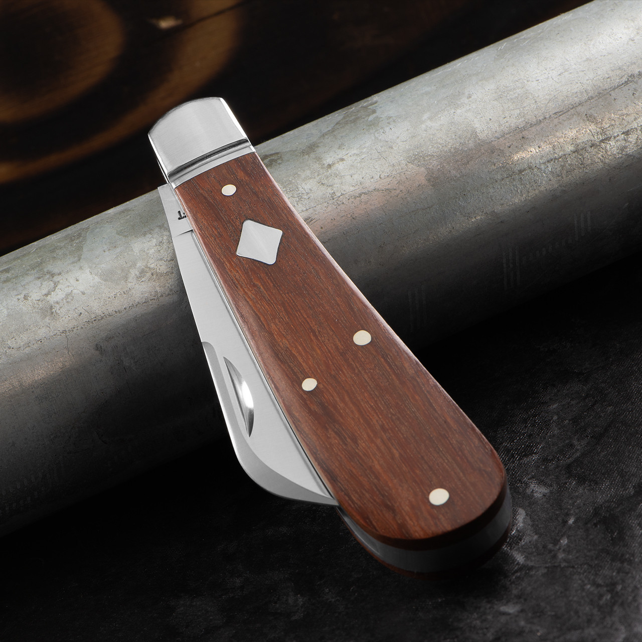 RoseCraft Lick Creek Loom Rosewood Folding Knife | Heinnie Haynes