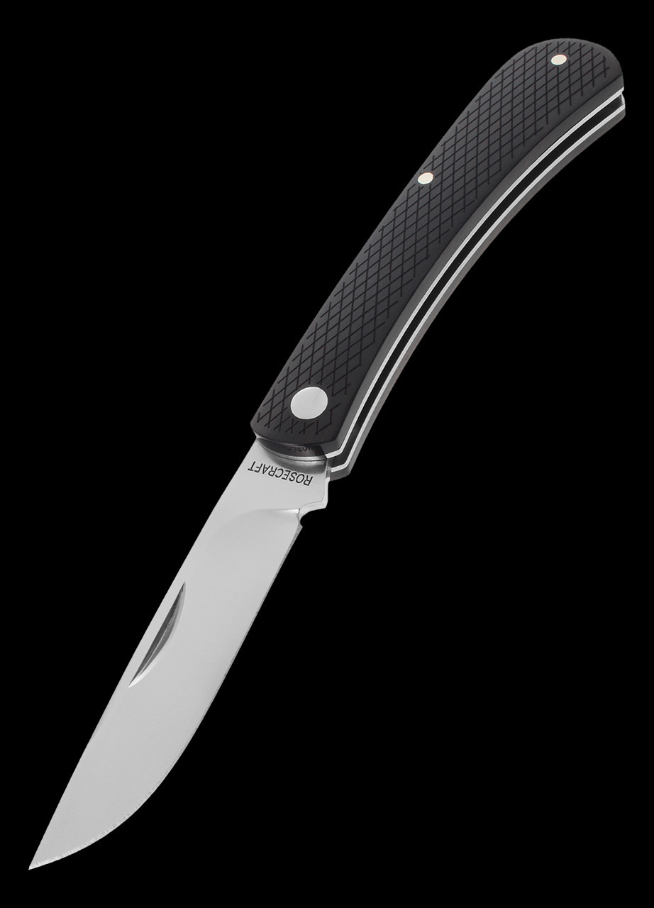 RoseCraft Overall Creek Farm Hand Black Sandalwood Folding Knife