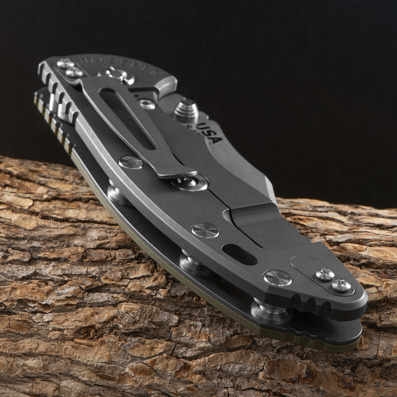 Hinderer XM-18 NF Bowie G10 Bronze / OD | Heinnie Haynes