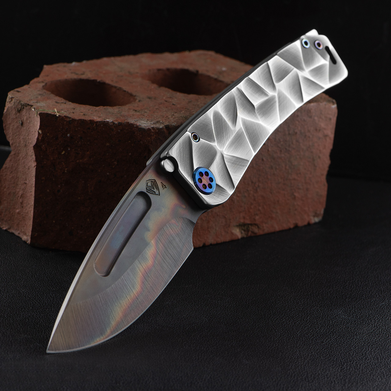 Medford H Vulcan Stained Glass Folding Knife | Heinnie Haynes